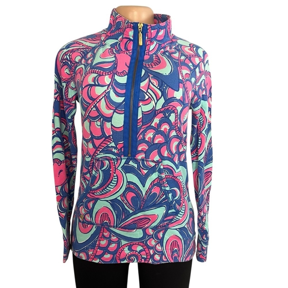 Lilly Pulitzer Skipper Popover Resort Reel Me In Blue Pink Sun